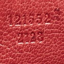 Pre Owned Gucci Dark Red Leather Blondie Logo Hobo