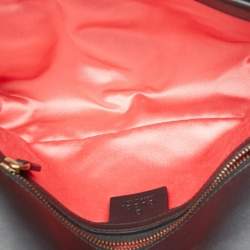 Pre Owned Gucci Black Matelasse Velvet Small GG Marmont Flap Shoulder Bag