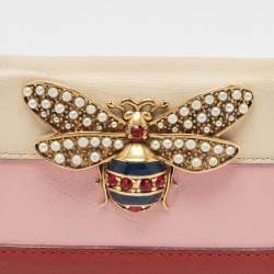 Gucci Multicolor Leather Stripe Queen Margaret Card Case