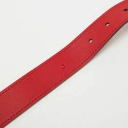 Gucci Red Matelassé Leather GG Marmont Belt Bag