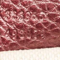 Pre Owned Gucci Metallic Burgundy Leather Mini Soho Disco Chain Crossbody Bag