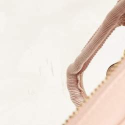 Pre Owned Gucci Light Pink Leather and PVC Mini Ophidia Crossbody Bag