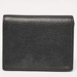 Gucci Black Leather Crystals GG Marmont Card Case