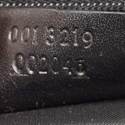 Pre Owned Gucci Black Canvas and Leather Metal Frame Tote