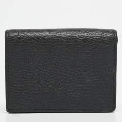 Gucci Black Leather GG Marmont Card Case