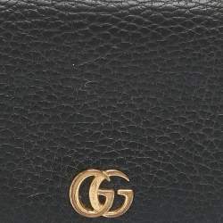 Gucci Black Leather GG Marmont Card Case