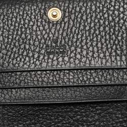 Gucci Black Leather GG Marmont Card Case