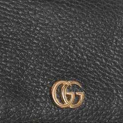 Gucci Black Leather GG Marmont Card Case