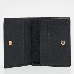 Gucci Black Leather GG Marmont Card Case