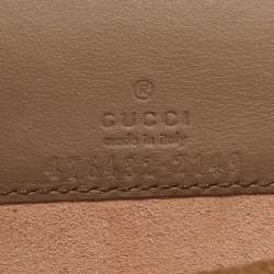 Pre Owned Gucci Beige GG Supreme Canvas and Suede Super Mini Dionysus Shoulder Bag