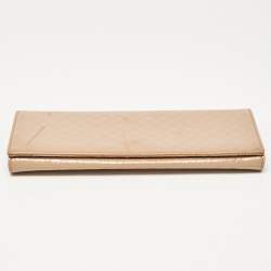 Gucci Beige Microguccissima Patent Leather Broadway Clutch