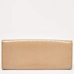 Gucci Beige Microguccissima Patent Leather Broadway Clutch