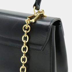 Pre Owned Gucci Black Leather Horsebit 1955 Medium Bag