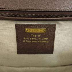 Gucci Multicolour Canvas and Leather Bamboo Top Handle Bag