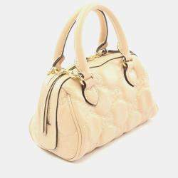 Gucci Beige Leather GG Matelasse Handbag
