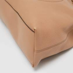 Pre Owned Gucci Beige Leather Medium Chain Soho Tote