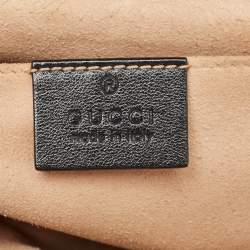 Pre Owned Gucci Black/Beige Matelassé GG Canvas Mini GG Marmont Shoulder Bag