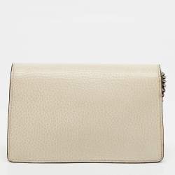 Pre Owned Gucci Off White Leather Super Mini Dionysus Shoulder Bag