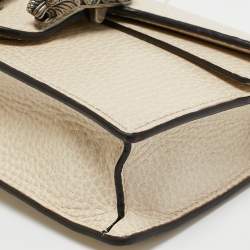 Pre Owned Gucci Off White Leather Super Mini Dionysus Shoulder Bag