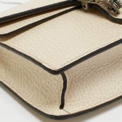Pre Owned Gucci Off White Leather Super Mini Dionysus Shoulder Bag