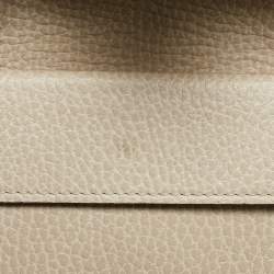 Pre Owned Gucci Off White Leather Super Mini Dionysus Shoulder Bag