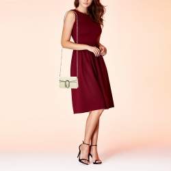 Pre Owned Gucci Off White Leather Super Mini Dionysus Shoulder Bag