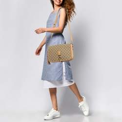 مملوكة مسبقًا Gucci Beige GG Canvas and Leather Medium Marrakech Shoulder Bag