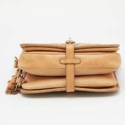 مملوكة مسبقًا Gucci Beige GG Canvas and Leather Medium Marrakech Shoulder Bag