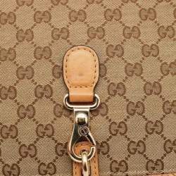 مملوكة مسبقًا Gucci Beige GG Canvas and Leather Medium Marrakech Shoulder Bag