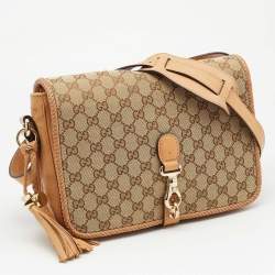 مملوكة مسبقًا Gucci Beige GG Canvas and Leather Medium Marrakech Shoulder Bag