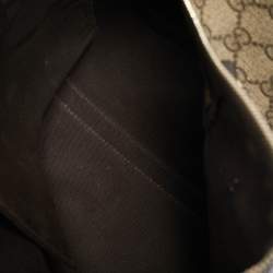 Gucci Dark Brown/Beige GG Supreme Canvas and Patent Leather Medium Joy Boston Bag