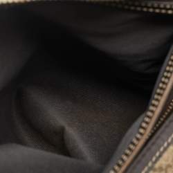 Gucci Dark Brown/Beige GG Supreme Canvas and Patent Leather Medium Joy Boston Bag