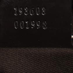 Gucci Dark Brown/Beige GG Supreme Canvas and Patent Leather Medium Joy Boston Bag