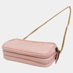 Gucci Light Pink GG Marmont Leather Shoulder Bag