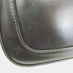Pre Owned Gucci Black Leather Jackie 1961 Shoulder Bag