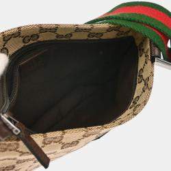 Gucci Brown Canvas GG Shoulder Bag