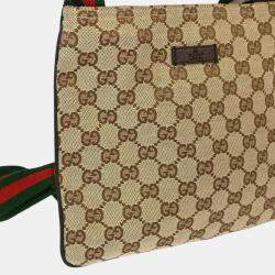 Gucci Brown Canvas GG Shoulder Bag