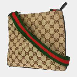 Gucci Brown Canvas GG Shoulder Bag