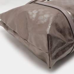 Pre Owned Gucci Nude Pink Imprime Canvas Shopper Tote