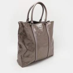 Pre Owned Gucci Nude Pink Imprime Canvas Shopper Tote