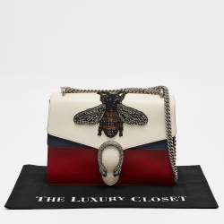 Gucci Tricolor Leather Medium Bee Embellished Dionysus Shoulder Bag