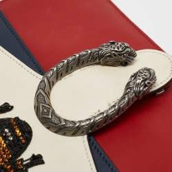 Gucci Tricolor Leather Medium Bee Embellished Dionysus Shoulder Bag