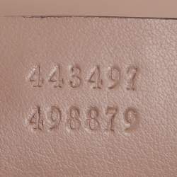 Pre Owned Gucci Nude Pink Matelassé Leather Small GG Marmont Shoulder Bag