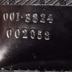 Pre Owned Gucci Black/Beige Canvas and Glossy Leather Jackie Bardot Shoulder Bag