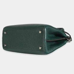 Gucci Dark Green Grainy Calfskin Small Zumi Top Handle Bag