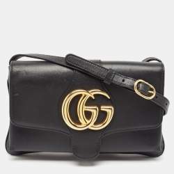 Gucci Black Leather Small Arli Crossbody Bag