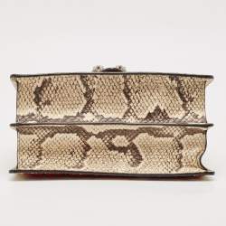 Pre Owned Gucci Cream Python Medium Dionysus Bamboo Top Handle Bag