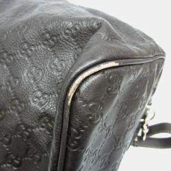 Gucci Dark Brown Leather Guccissima Handbag