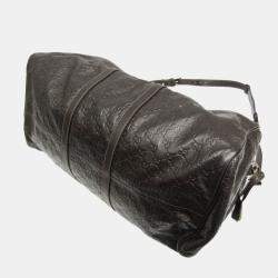 Gucci Dark Brown Leather Guccissima Handbag