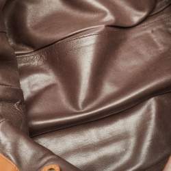 Pre Owned Gucci Brown Python and Leather Craft Tote